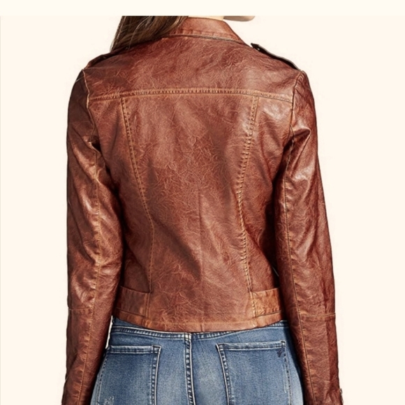 NWT WILLIAM RAST Kate Moto Jacket in Camel, Size Medium - Picture 10 of 11